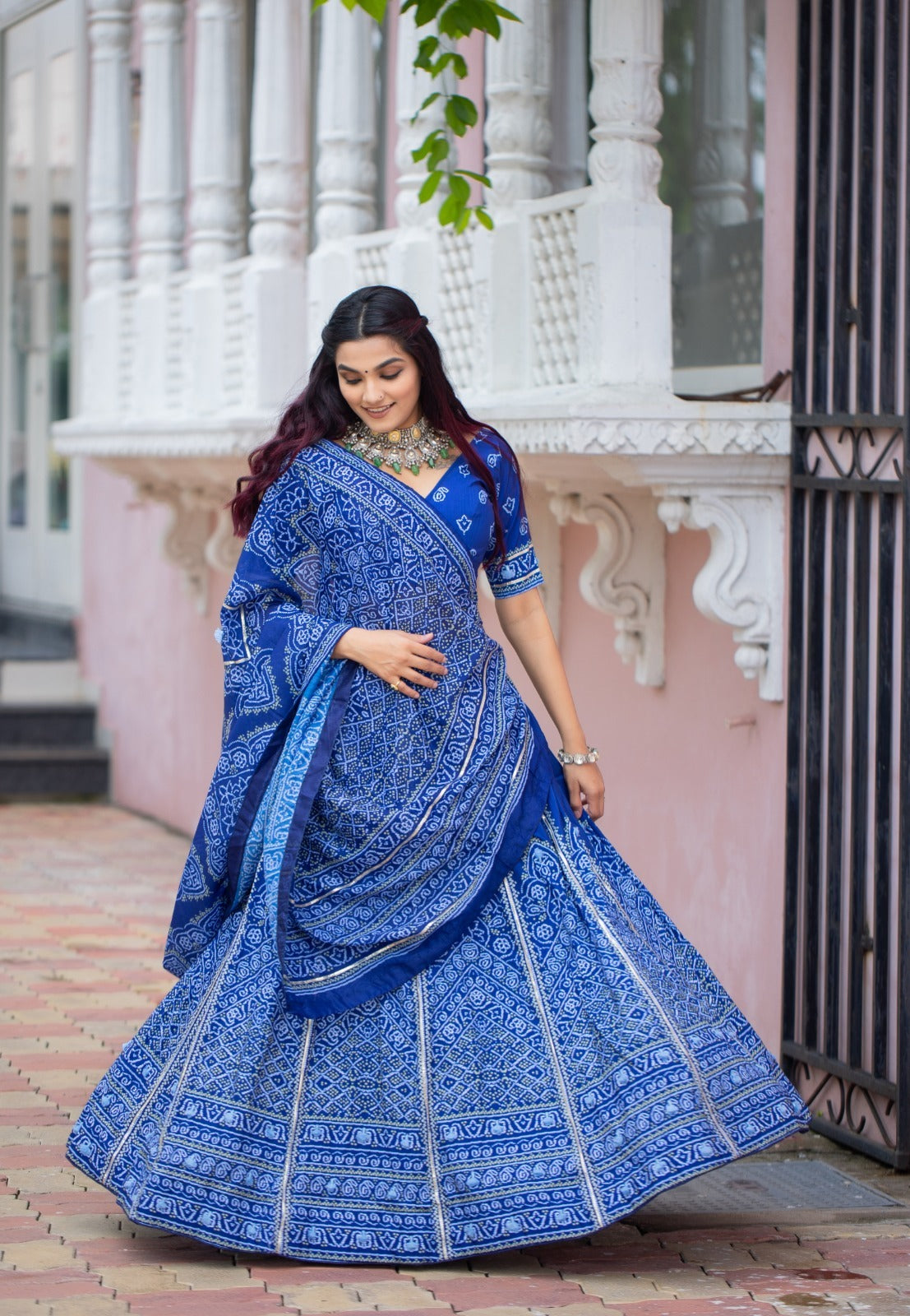 Bandhani Lehenga Choli With Dupatta • Anaya Designer Studio | Sarees, Gowns  And Lehenga Choli