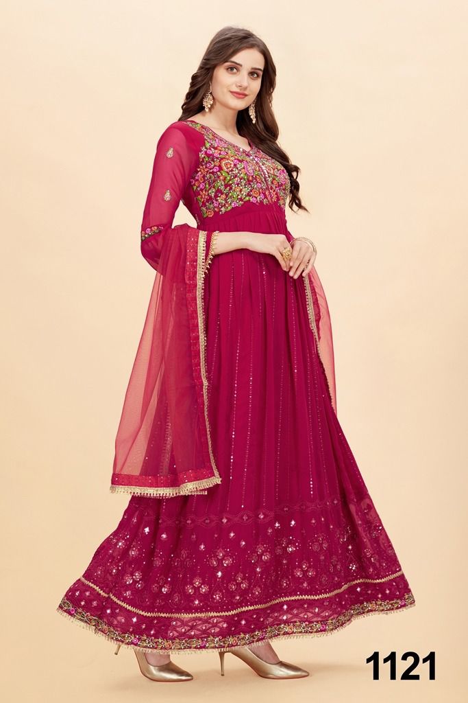 NAZNEEN FLORENCE DESIGNER OCCASION WEAR LEHENGA D.NO 1121