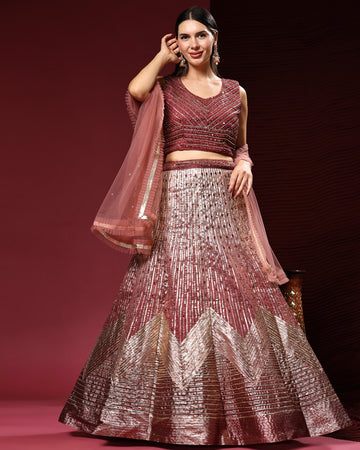 READYMADE CROP TOP DESIGNER LEHENGA D.NO 2040