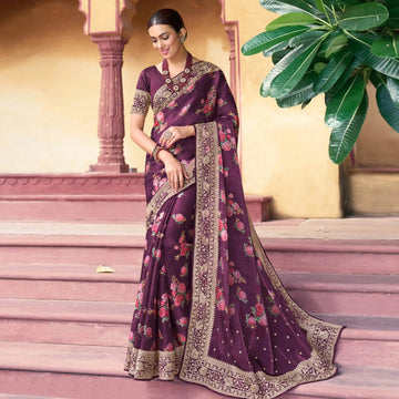 Alyssa Festive Wear Fancy Organza Saree