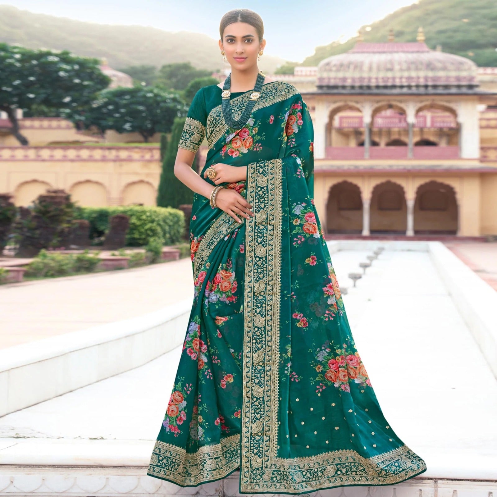 Alyssa Festive Wear Fancy Organza Saree