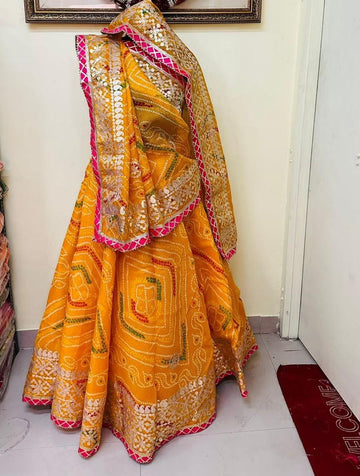 Rajasthani Bandhej Print Lahenga