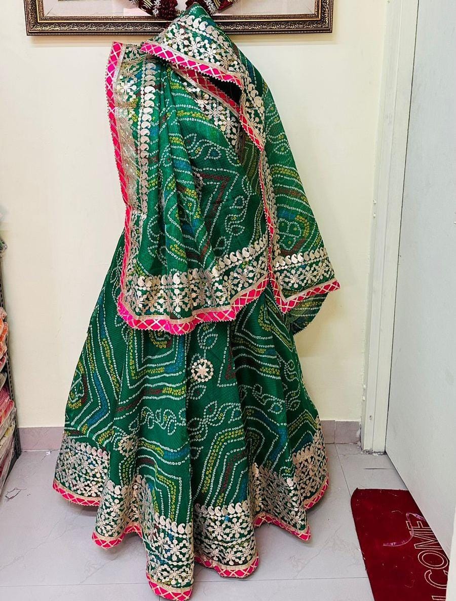 Rajasthani Bandhej Print Lahenga