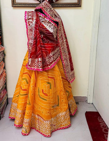 Rajasthani Bandhej Print Lahenga