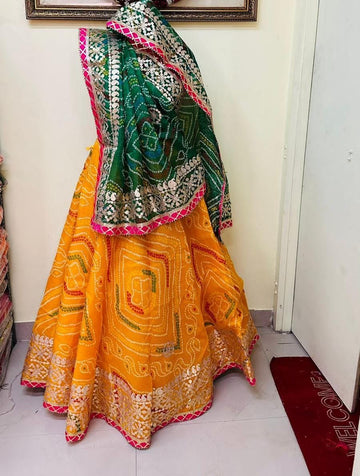 Rajasthani Bandhej Print Lahenga