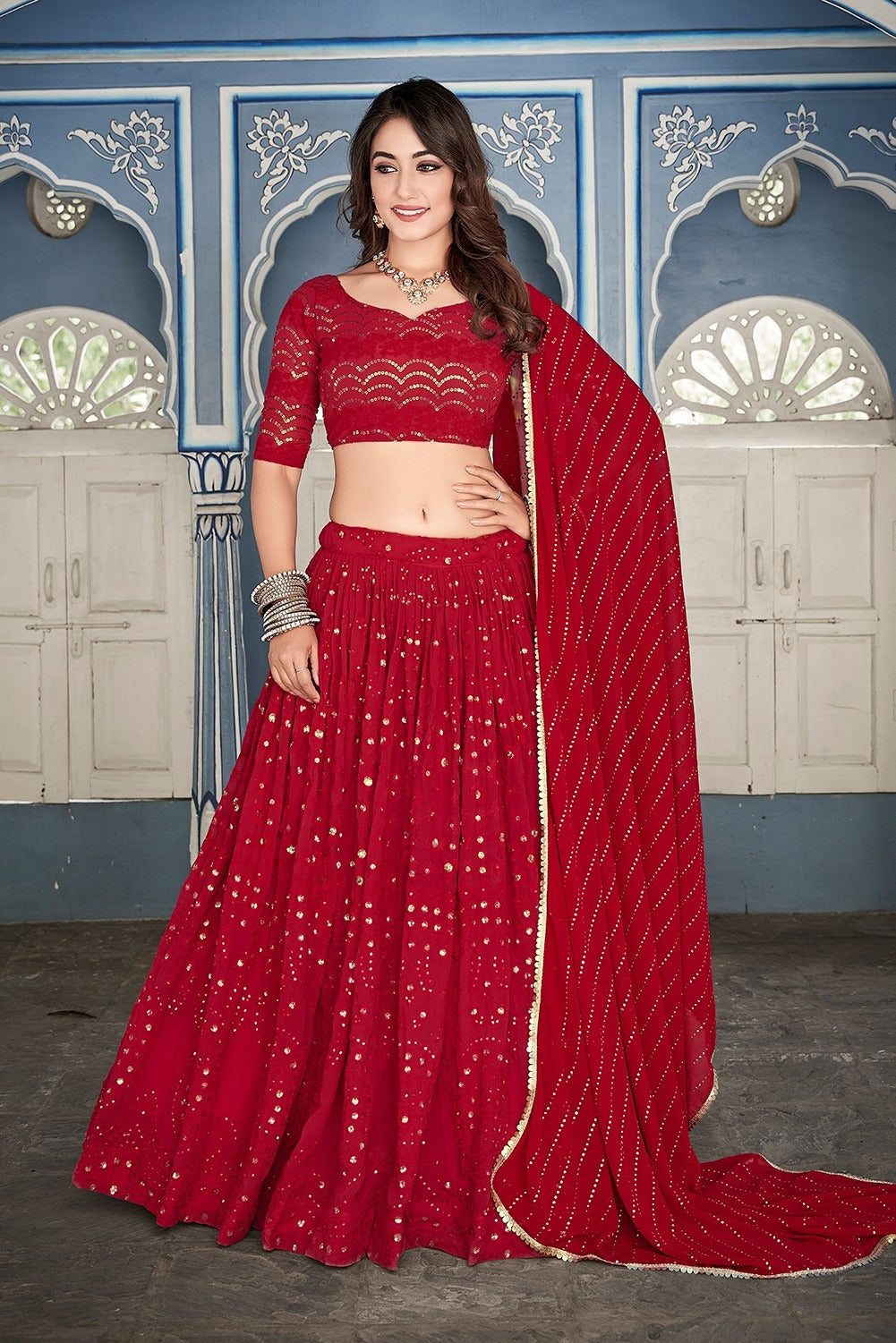 Fancy Occasion Wear Lehenga D.No 1536