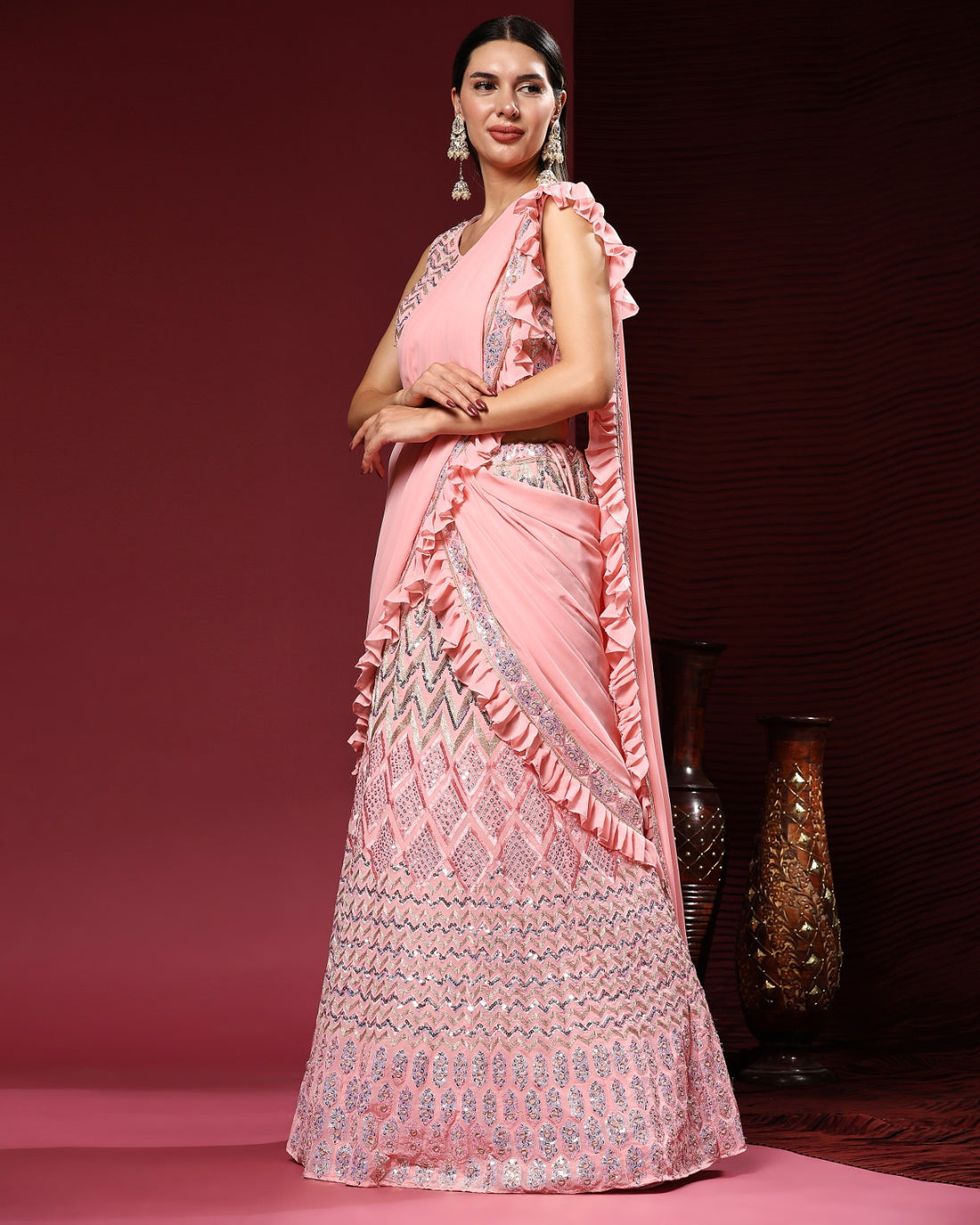 READYMADE CROP TOP LEHENGA D.NO. C-2008