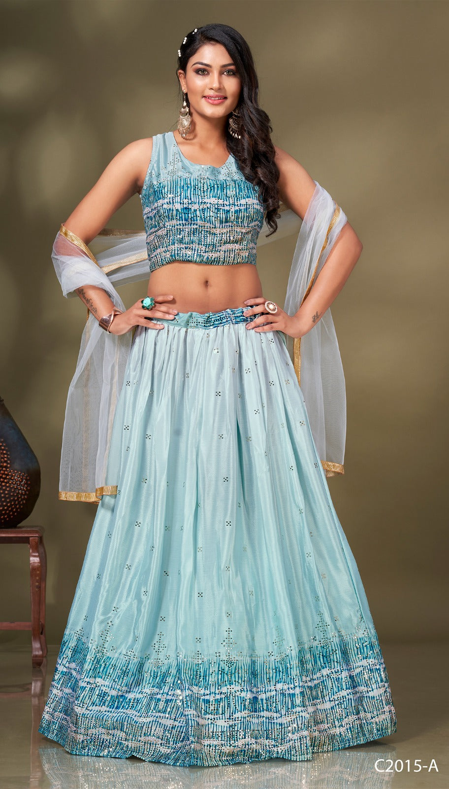 READYMADE CROP TOP LEHENGA D.NO. C-2015