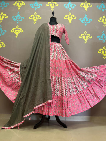 Festive Wear Cotton Lehenga