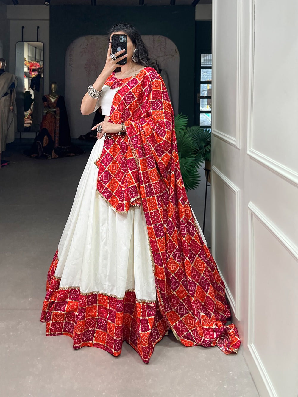 Beautiful Designer Bandhej Print Lehenga Choli