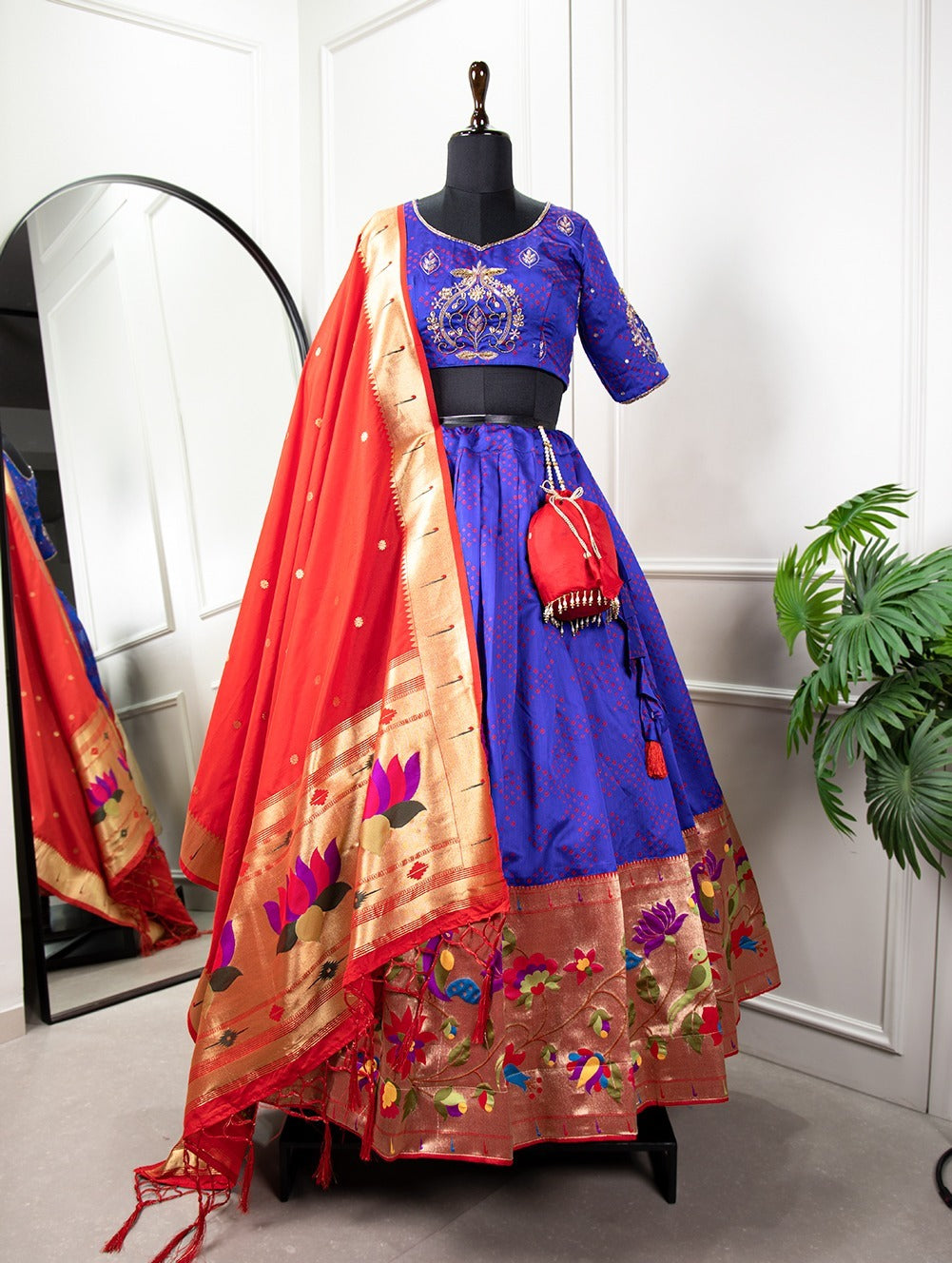 COMRATE Girl's New South Indian Traditional Pattu Pavadai Lehenga Choli For  Kids Dress(_18-24 Months_Bit & Yellow_) : Amazon.in: Fashion