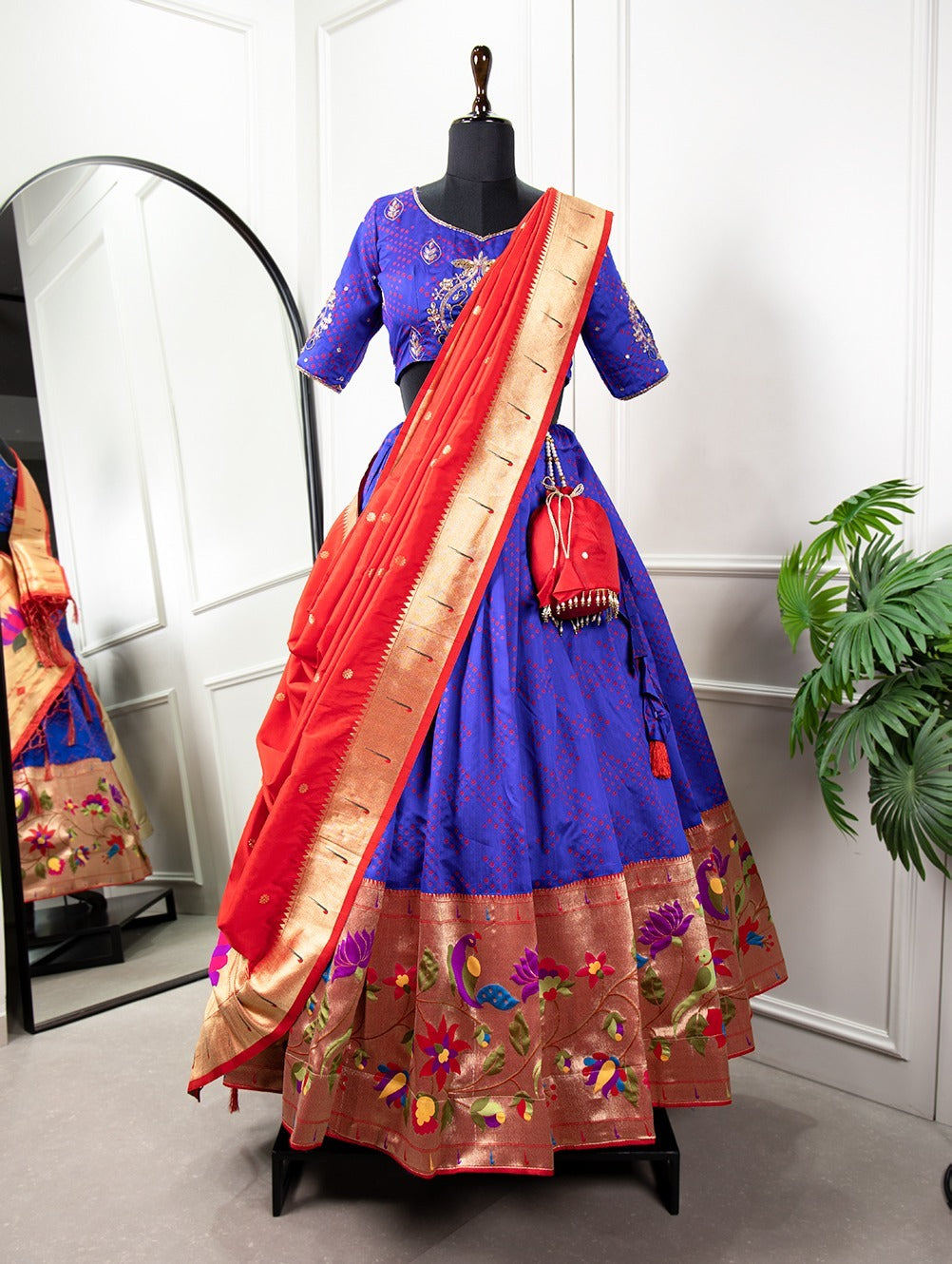 South Indian Traditional Beautiful New Designer Party Wear Kanjivaram Silk  Zari Lehenga at Rs 2049 | Party Wear Lehenga in Surat | ID: 2850805950873