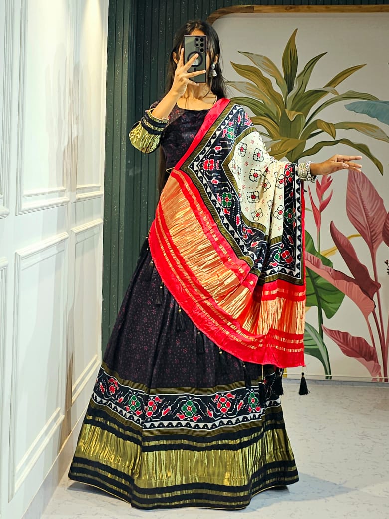 Navratri Wear Gaji Silk Lehenga Choli