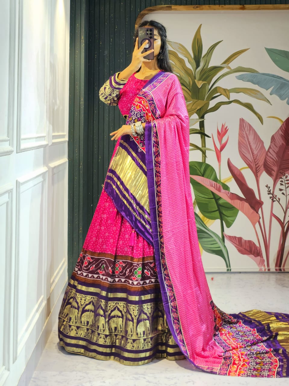 Navratri Wear Gaji Silk Lehenga Choli