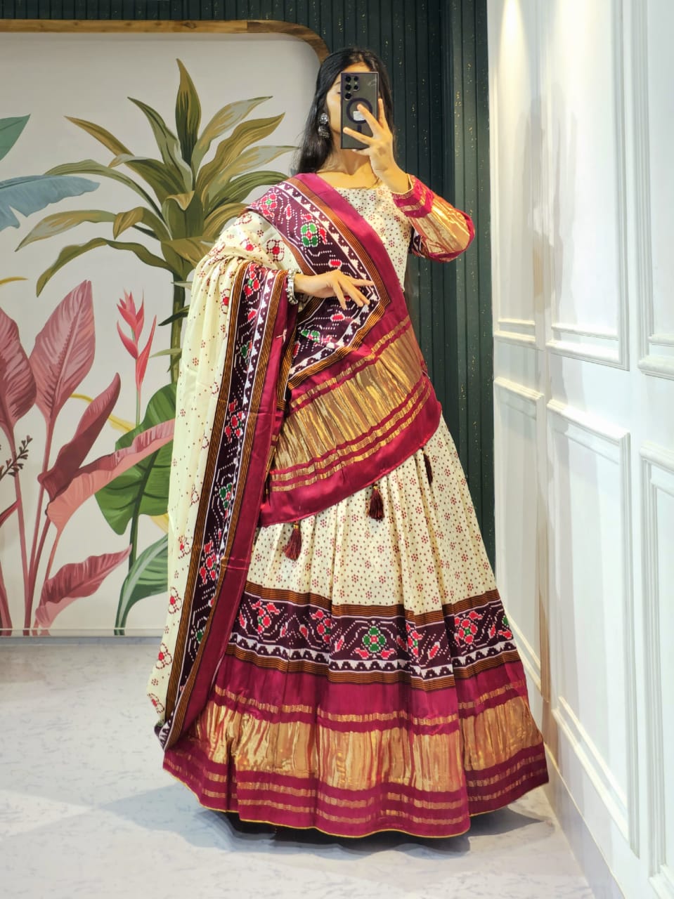 Navratri Wear Gaji Silk Lehenga Choli