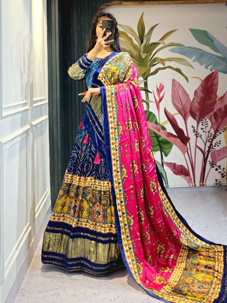 Navratri Wear Gaji Silk Lehenga Choli