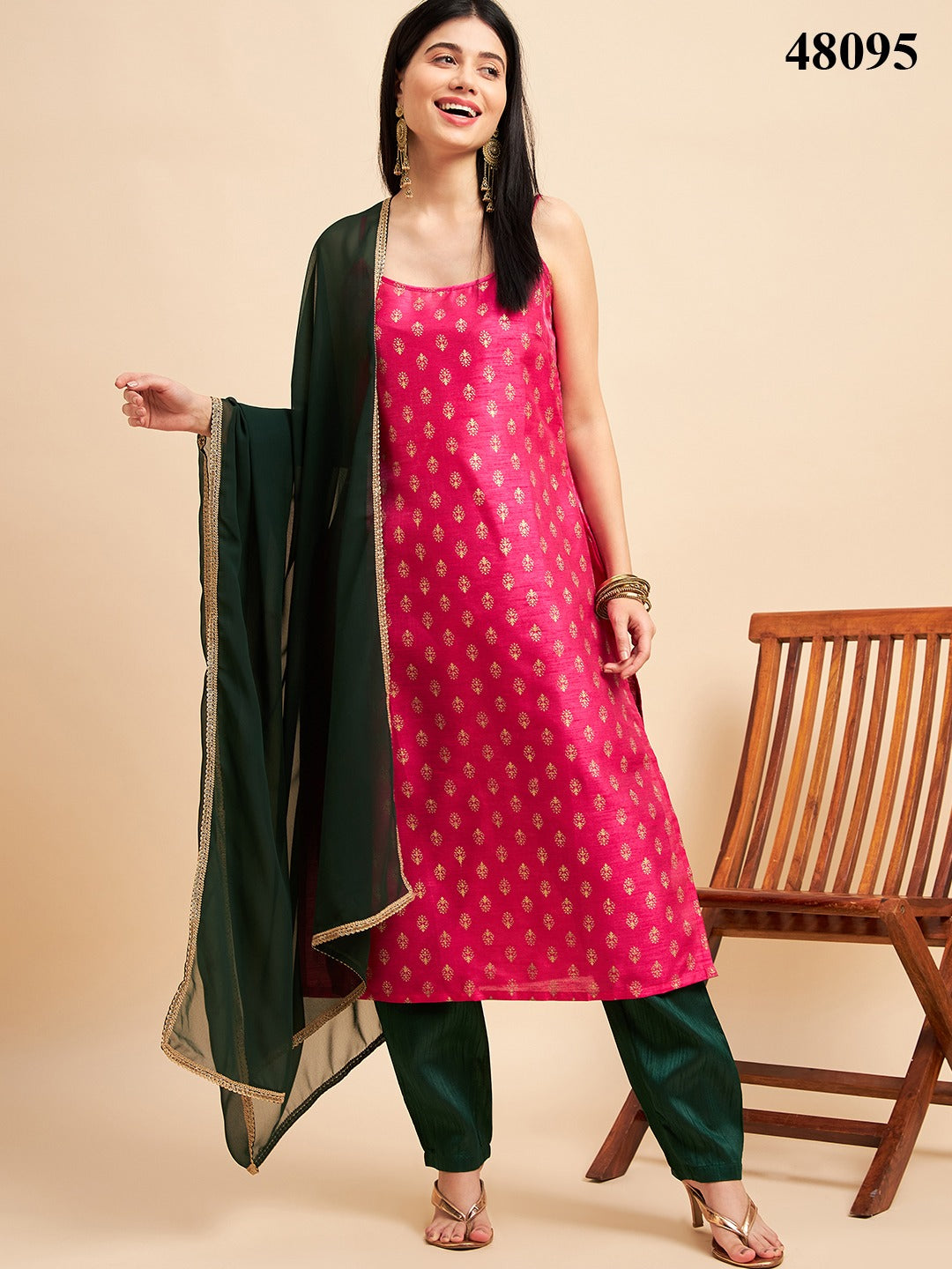 VISHWA VOL 02 FESTIVE WEAR KURTI D.NO. 48095