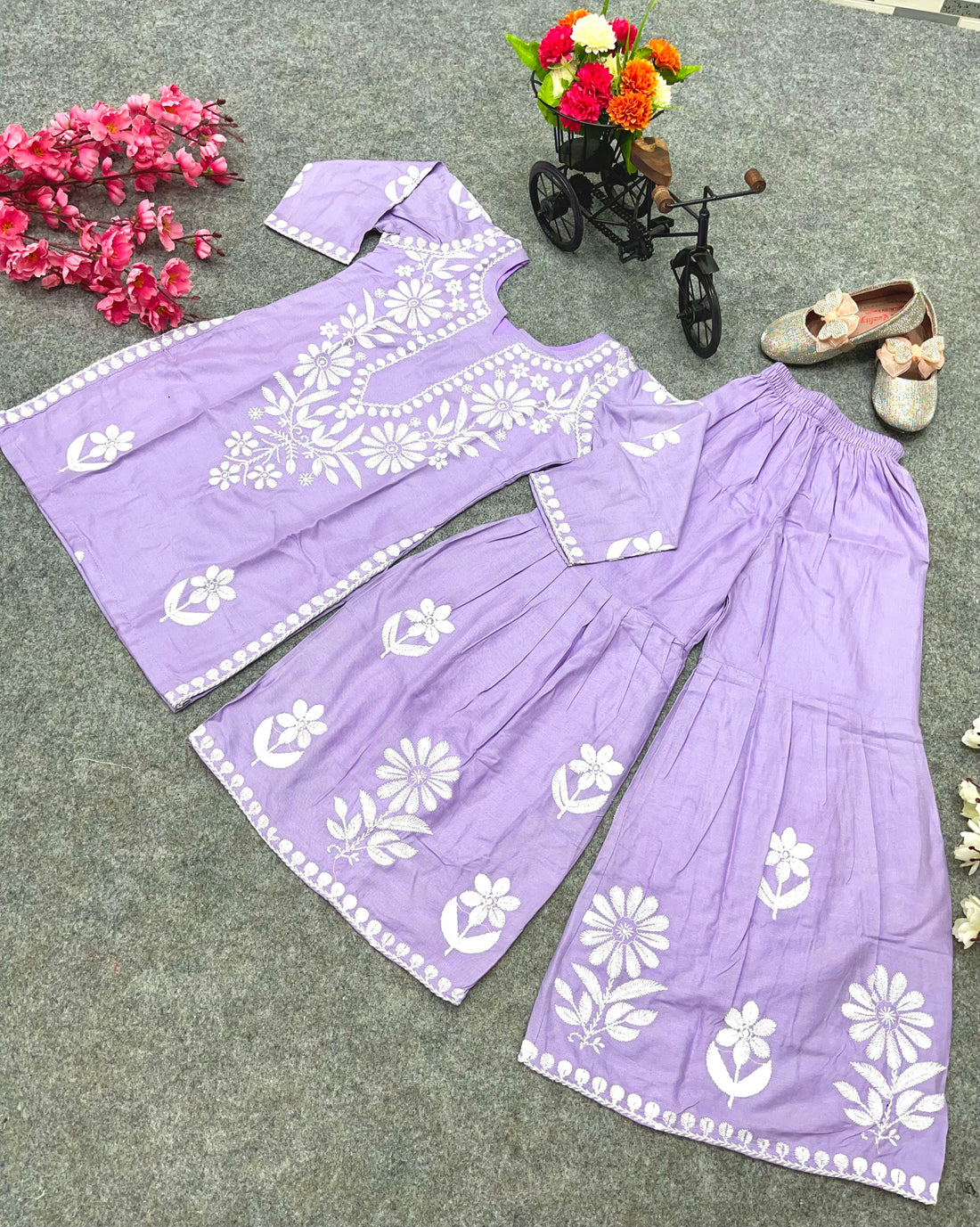 Ready To Wear Sharara Kids Suit D.No. 140