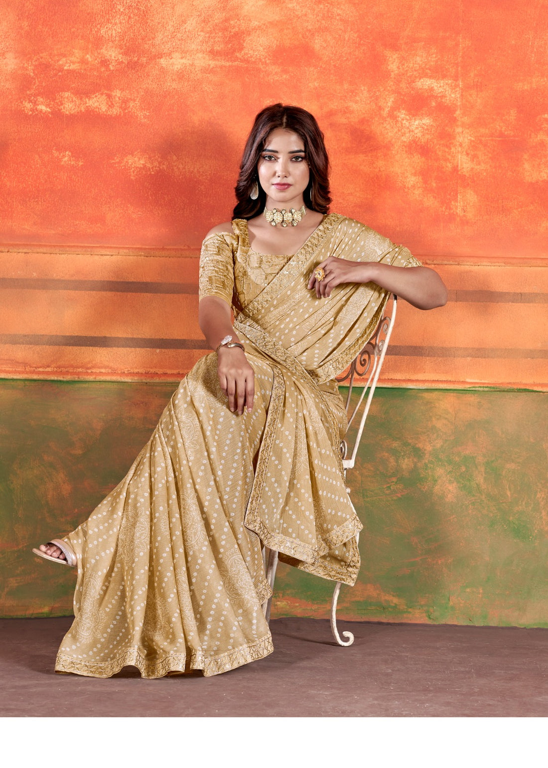 Pihu By Stavan Chiffon Embroidery Saree D.No. 104