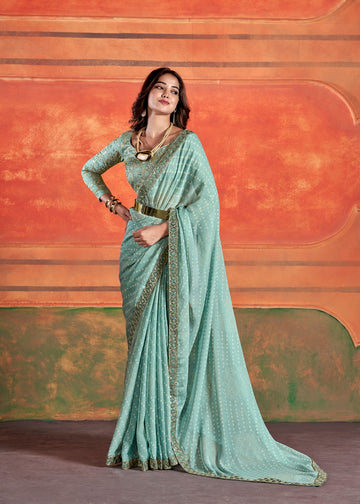 Pihu By Stavan Chiffon Embroidery Saree D.No. 103