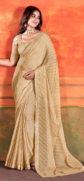 Pihu By Stavan Chiffon Embroidery Saree D.No. 104