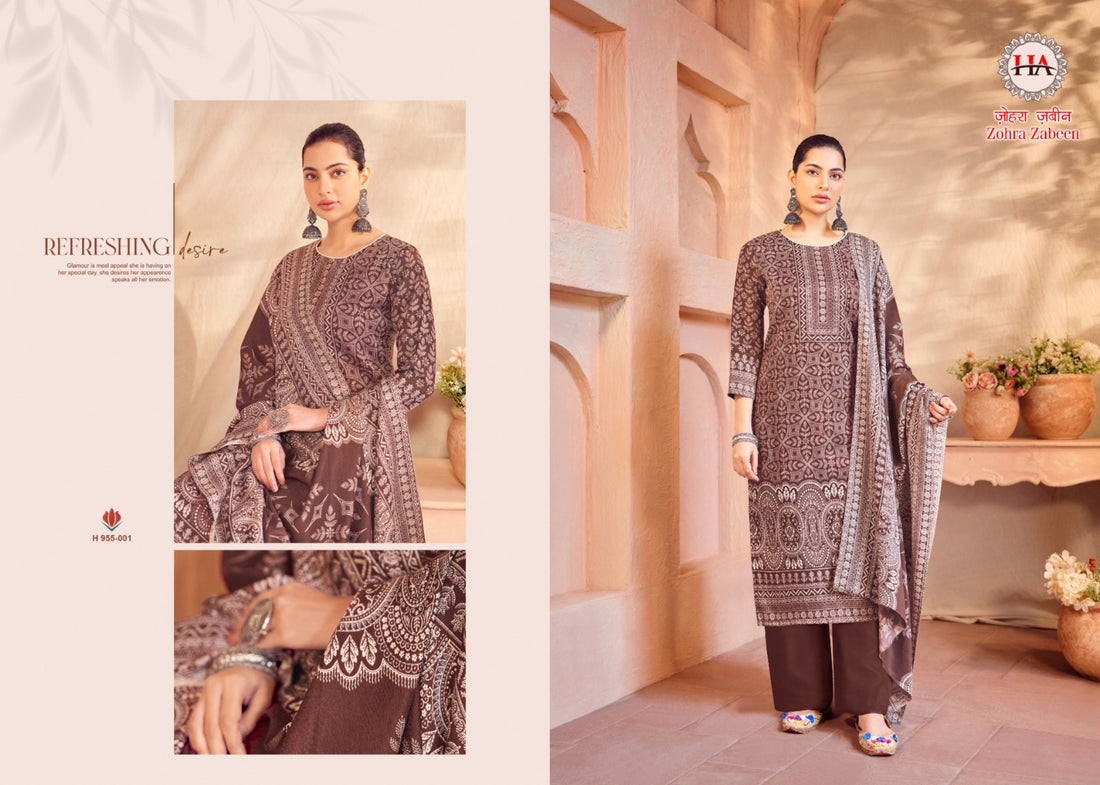 Zohra Zabeen Pure Pashmina Spun Digital Print Suit (395x08)