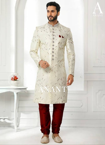 Wedding Wear Sherwani Suit D.No.14091