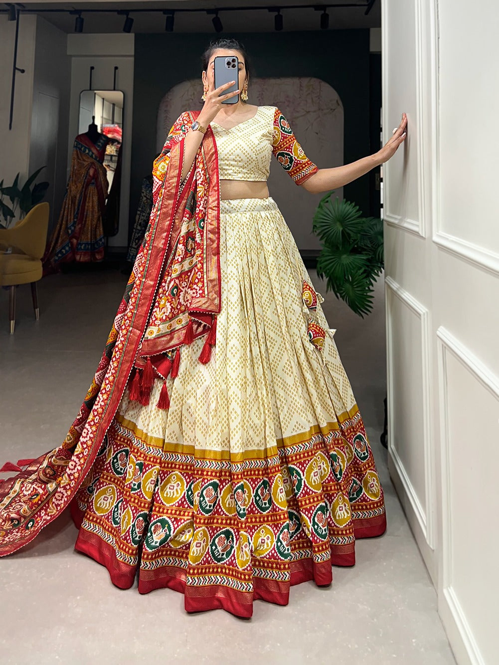 Pink Maslin Cotton Digital Printed Lehenga For Navratri – Gunj Fashion