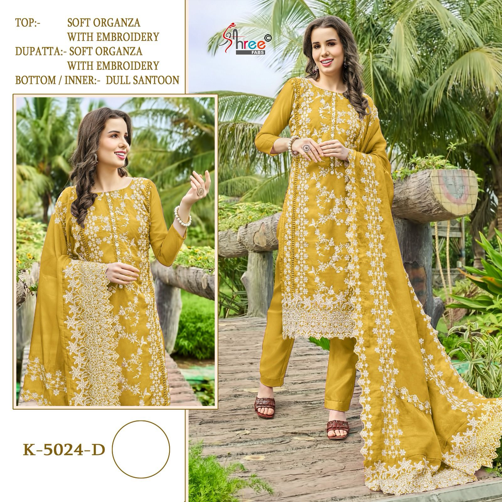 Shree Fab Designer Occasion Wear Pakistani Suit D.No.K-5024-D