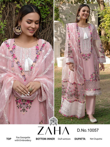 Zaha Designer Pakistani Suit D.No. 10057