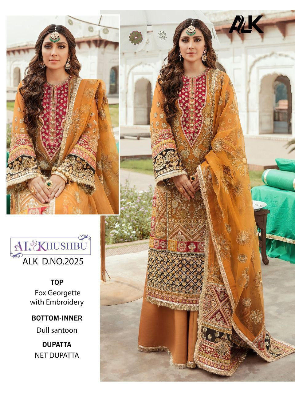 Al Khushbu Designer Pakistani Suit D.No.2025