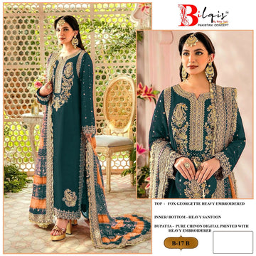 Bilqis Designer Heavy Fox Georgette Suit D.No.B-17-B