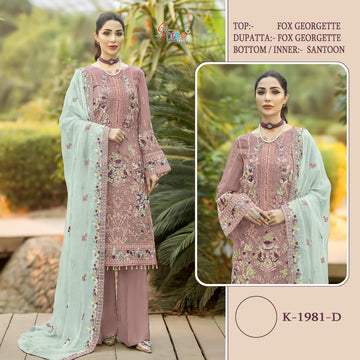 Shree Fab Present Designer Georgette Suit D.No. K-1981-D