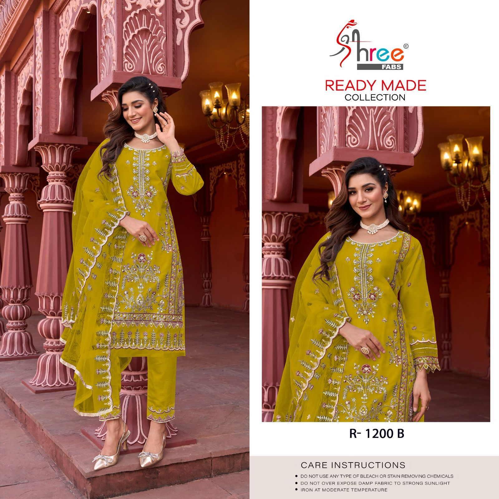 Shree Fab Readymade Pakistani Suit D.No.R-1200-B