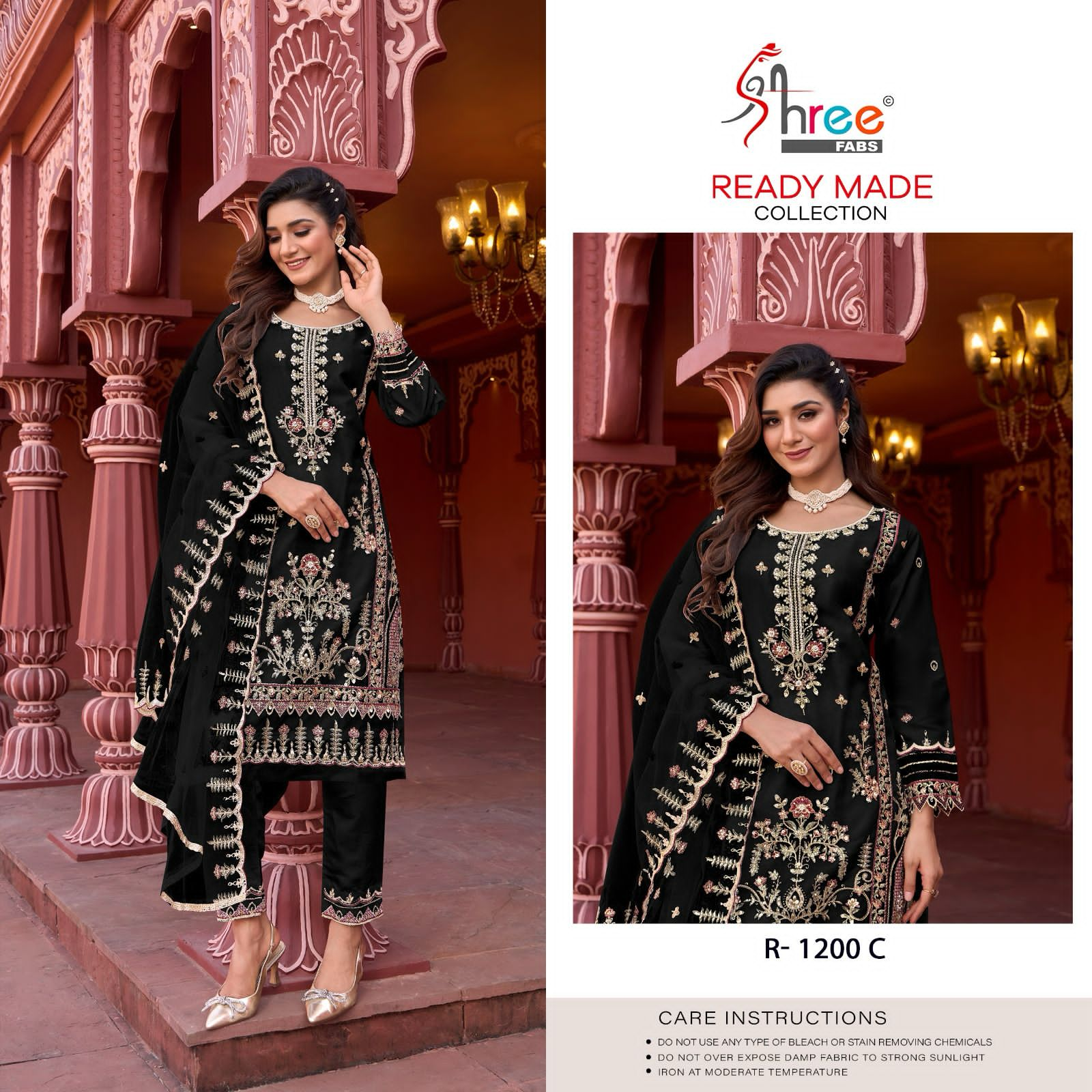 Shree Fab Readymade Pakistani Suit D.No.R-1200-C