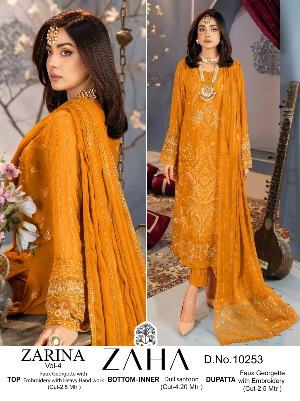 Zaha Zarina Vol 4 Designer Pakistani Style Salwar Suit D.No.10253