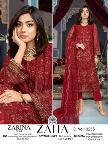 Zaha Zarina Vol 4 Designer Pakistani Style Salwar Suit D.No.10255