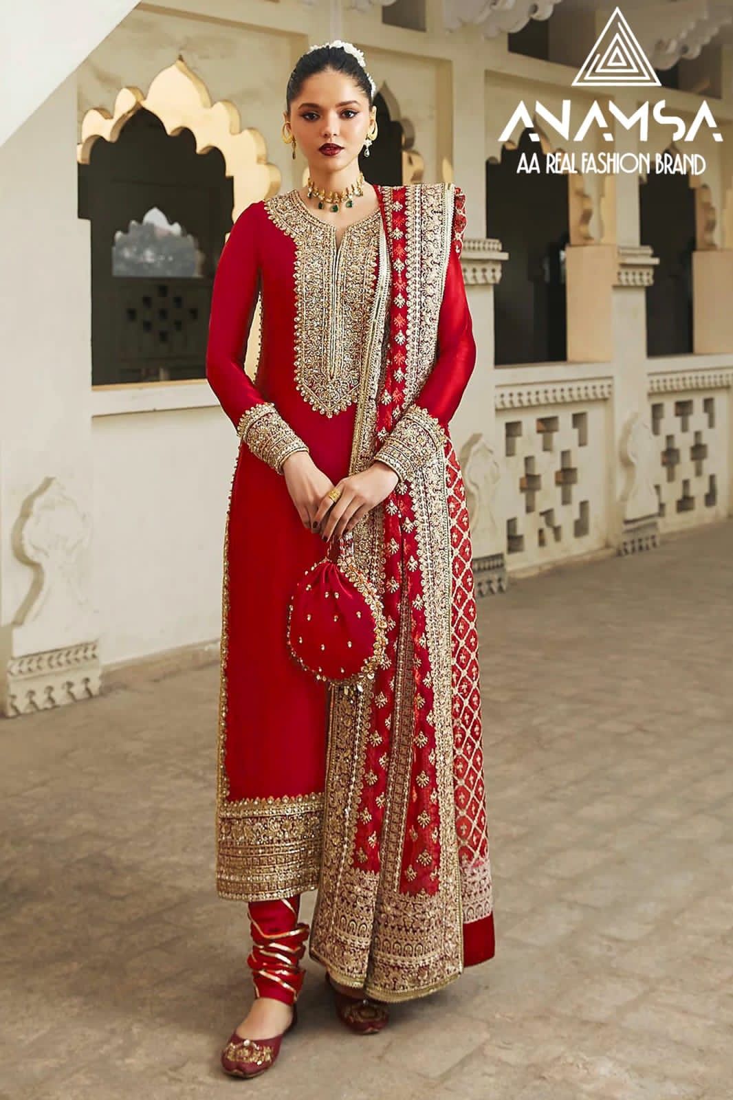 Anamsa 7773 Designer Fox Georgette Salwar Suit D.No.411