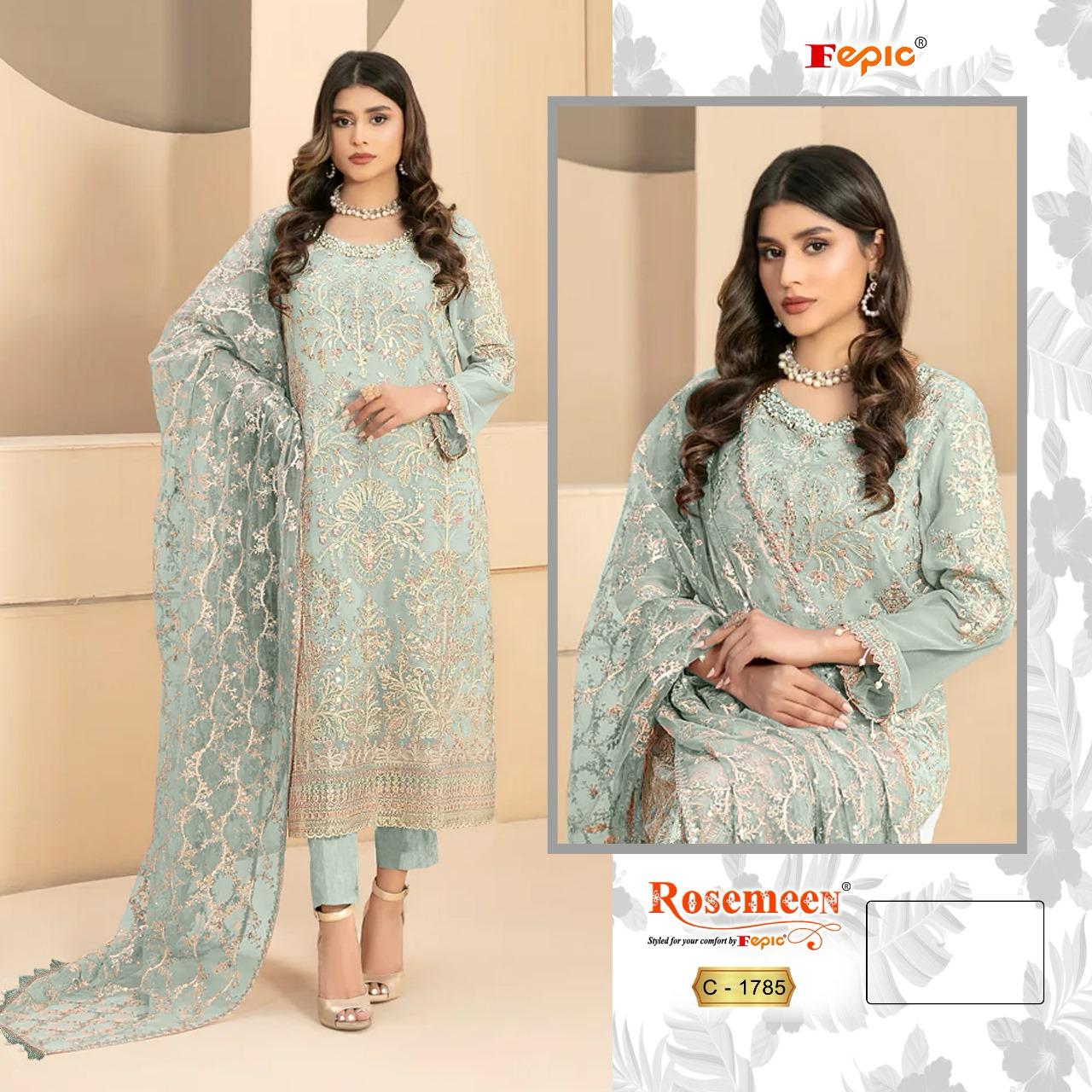 Fepic Rosmeen Designer Pakistani Suit D.No.C-1785-A