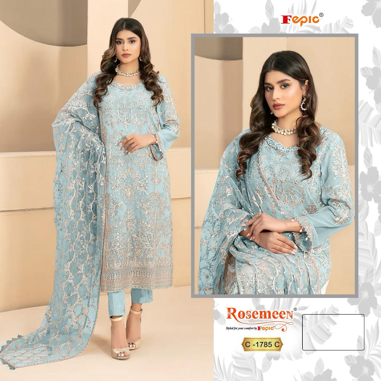 Fepic Rosmeen Designer Pakistani Suit D.No.C-1785-C