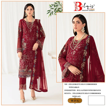 Bilqis Designer Fox Georgette Pakistani Suit D.No.B-23