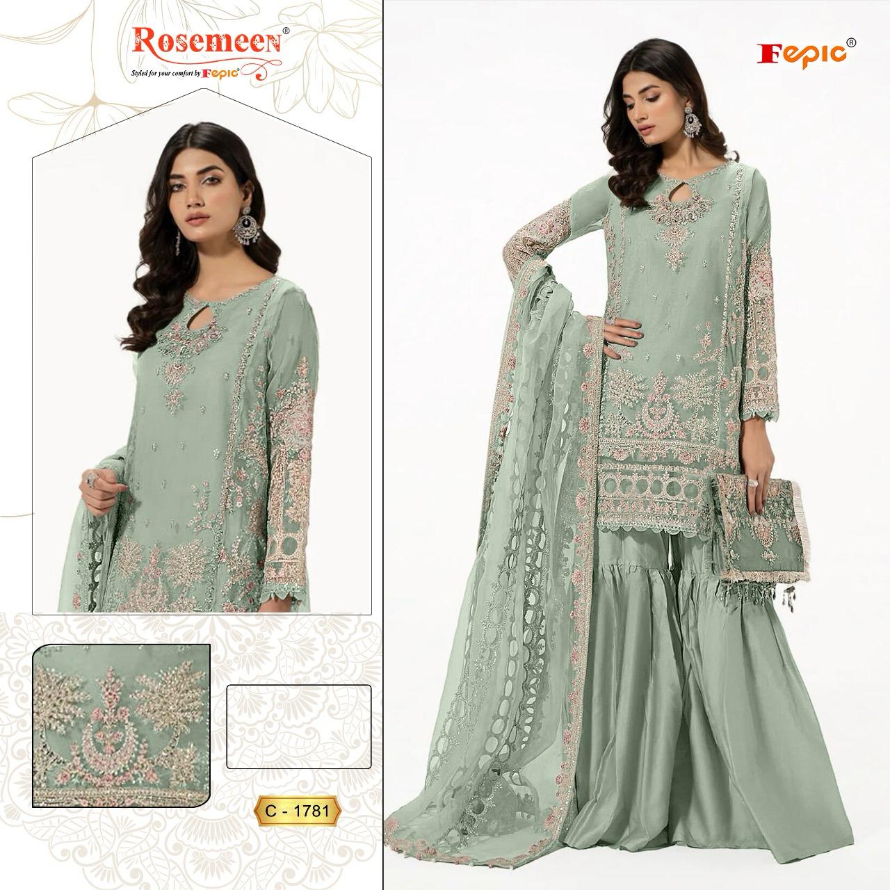 Fepic Rosemeen Designer Salwar Suit D.No.C-1781-A