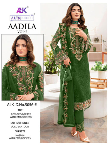 Al Khushbu Aadila Vol 2 Designer Pakistani Suit D.No.ALK-5056-E