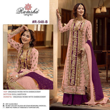 Ramsha Designer Wedding Wear Salwar Suit D.No.R-548-B