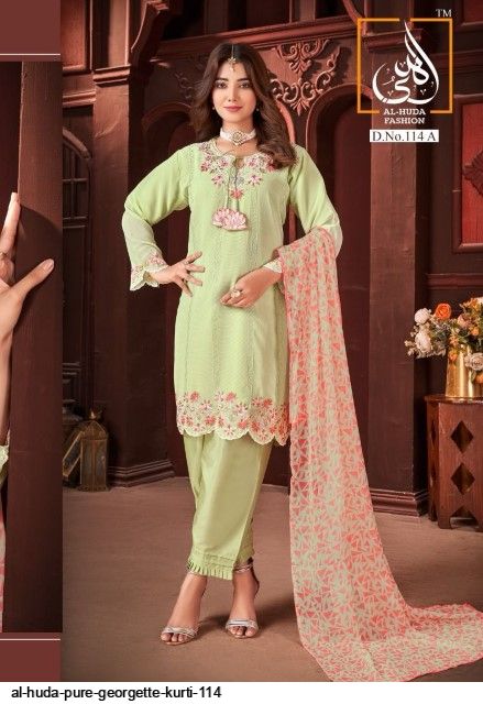 Al Huda Pure Georgette Kurti 114