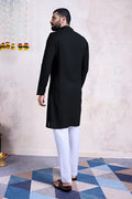 Black Color Rayon Navratri Special Men's Wear Kurta Collection