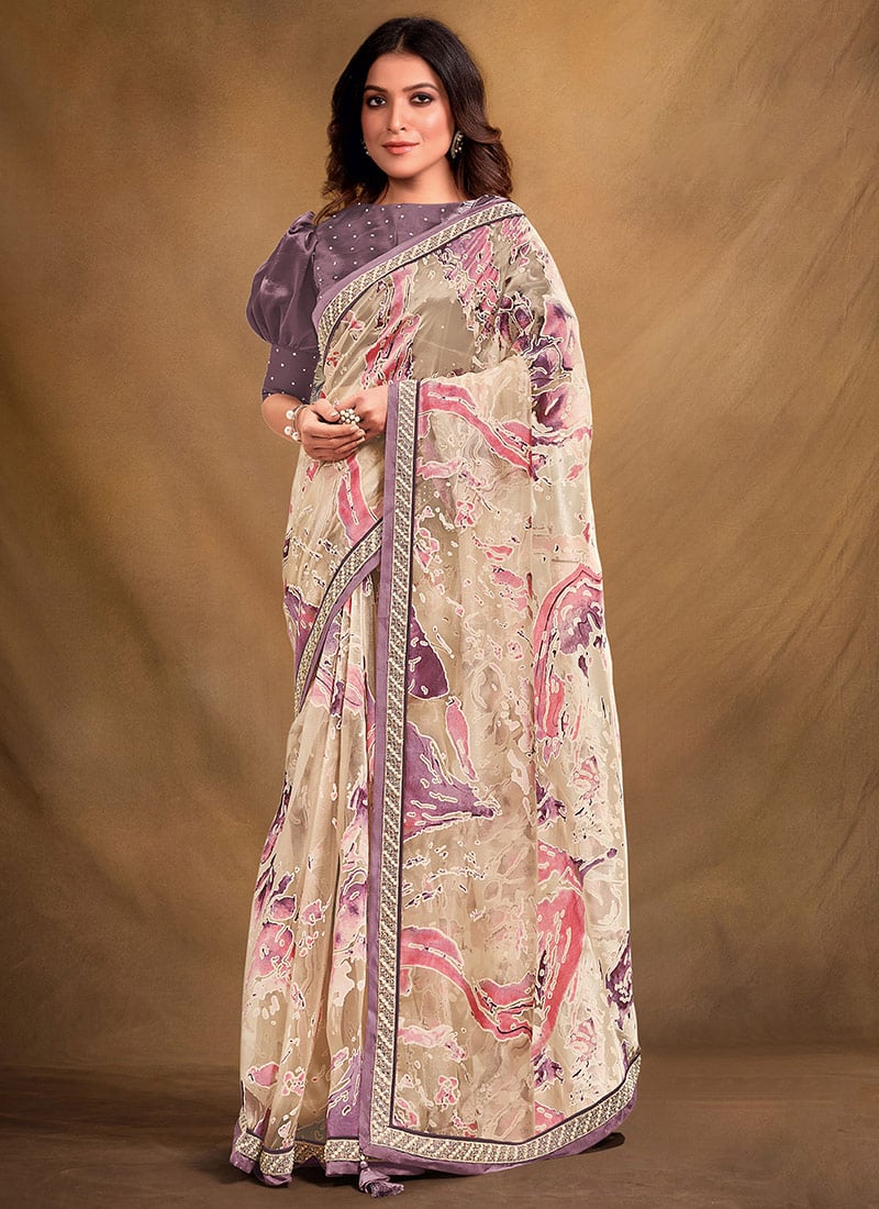 Organza Printed Saree