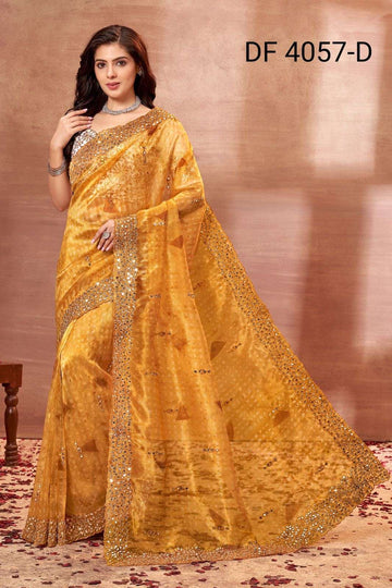 Orgenza Sequance Saree