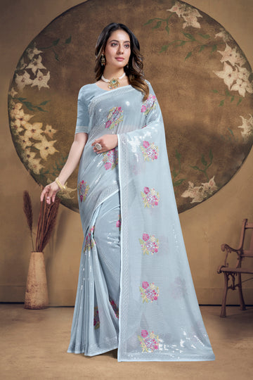 Beautiful Designer Occasion Wear Jimmy Choo Silk Saree