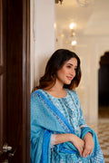 Elegant Blue Viscose Blend Embroidered Kurti for Festive Occasions

